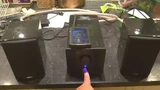 Dayton Audio amplifier stand by mode demonstration.