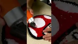 Rug tufting || Clean a Super Mushroom, Super Mario Bros fan #supermariobros #mario #retro