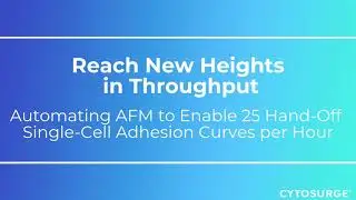 Single-Cell Force Spectroscopy on HeLa Cells - Automated Adhesion Measurements with FluidFM