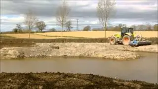 Powerharrowing around the pool