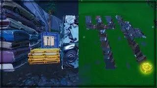 Search The Treasure Map Signpost Found In Junk Junction | Fortnite Season 8 Week 10 Challenges