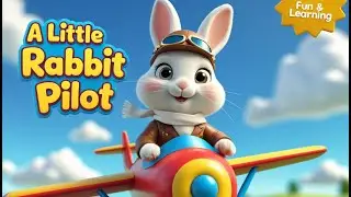 A Little Rabbit Pilot ✈️🐰 | Fun Kids Rhyme & Cartoon Song | Nursery Rhymes for Children