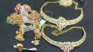 92.5 Silver Jewellery with 22k Gold Coating Ramala Collections closed setting desgins Live