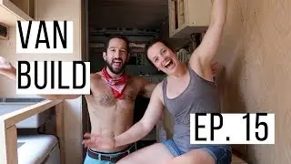 VAN BUILD Ep. 15 | Cabinets, Fridge Drawer, +More... | Adam & Katie Adventures