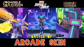 ARCADE SKIN THEMES COMPARISON - MLBB VS LOL Wild Rift VS Marvel Super War