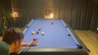 10 ball break and run on 7 foot pool table! - Pool tricks by Damien