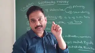 Coordination compounds -4 || Werner's theory || explained in Telugu | Neet, JEE, EAPCET, Eamcet