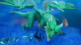 Runescape Dragonwilds - Бой с боссом Зелёным Драконом (без получения урона)