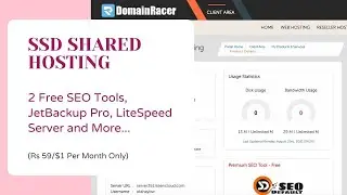 Get Free SEO Tool with this LiteSpeed SSD Hosting - Domain Racer Web Hosting Review