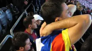 Final del partido + Reacciones diversas culerada : malos gestos uno + aplausos otro + catatonia