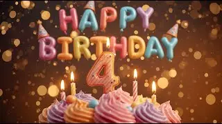 Happy Birthday 4 Year Old 👶🎈 | Birthday Song with Countdown (30 Min)
