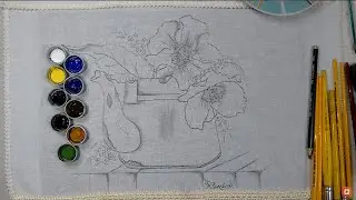 Roberto Ferreira - Vamos Pintar Chaleira Esmaltada, Mesa de Madeira e Flor do Cerrado - P1