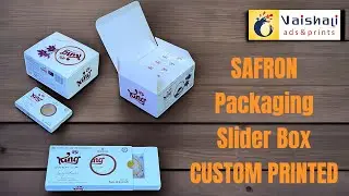 1 gram Saffron Packaging Slider Box - Custom Printed