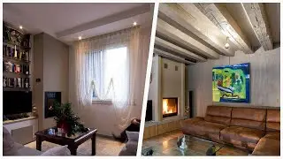 75 Family Room With A Plaster Fireplace And A Tv Stand Design Ideas You'll Love ✅