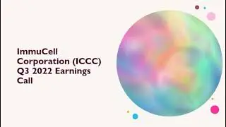 ImmuCell Corporation $ICCC Q3 2022 Earnings Call