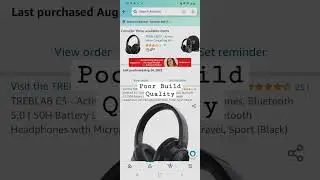 TREBLAB E3 - Active Noise Cancelling Headphones, Bluetooth5.0 | 50H Battery Life