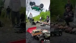 Monster mud truck flip #scale #slowmotion #sendit #mud #truck #monstertruck #challenge
