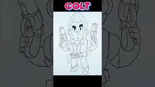 How To Draw COLT | BRAWL STARS #brawlstars #coltbrawlstars #drawing #shorts