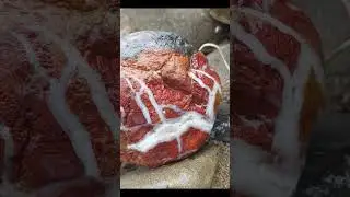 Awesome red jasper I found in a New Zealand river #agate #rockhound #nature #aotearoa