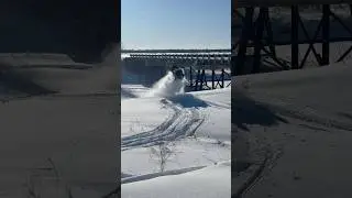 Nice jump on the river #articcat #snowmobile #manitoba @Domlac02