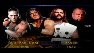 ECW DREAM FIGHT - RAVEN VS RHYNO VS ROB VAN DAM VS TAZZ