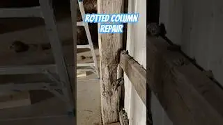 How to Repair a Rotted Pole Barn Column  #construction #columns #renovations #polebarn #shorts