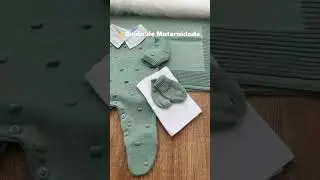 🎁Kit Macac&atilde;o Manta Cobertor Sa&igrave;da Maternidade Tricot Bolinhas  ✅ 