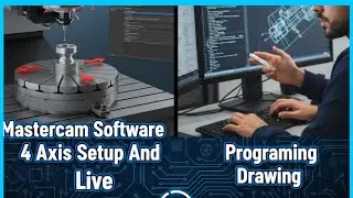 Mastercam Software 4 Axis Setup And Live || Programing Drawing No Voice 