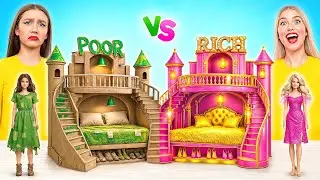 Chúng Ta Xây Dựng Nhà Búp Bê Tuyệt Vời | Thử thách Vàng vs GiấY Cạc Tông Multi DO Smile