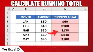 Calculate Running Total in Excel