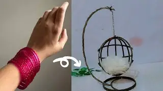 *^How to make swing chair for bangles ^*😍💗 Old *bangel se ye wala jhula bano *🙀💟 #handmade