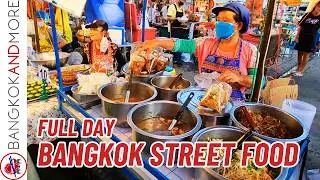 One Day of Street Food in Bangkok 🇹🇭 | Morning to Night Markets (No Talking)