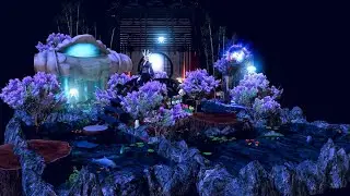 [FFXIV housing] Oriental Indoor Landscape Apartment:Bamboo Pavilion Floral Corridor Over Water [APT]