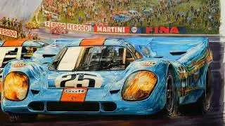 Top Porsche 917 Paintings, Drawings, Art. Best Motorsport artists. Pure Flat 12 sound