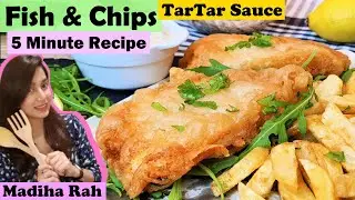 Easy Crispy Battered Fish Recipe (with Homemade Tartar sauce) ❤️ Fish & Chips
