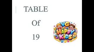 19 Table I Multiplication Table I Learn Table of 19 I Fun 19 for Kids I ಕನ್ನಡ ಮಗ್ಗಿಗಳು I ಮಗ್ಗಿಗಳು