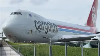 BOEING 747-8R7F CARGOLUX (MIAMI TO AMSTERDAM) LANDED SCHIPHOL AIRPORT TAXIING LXVCH
