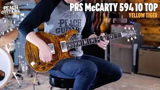 No Talking...Just Tones | PRS McCarty 594 10 Top Yellow Tiger Pattern Vintage