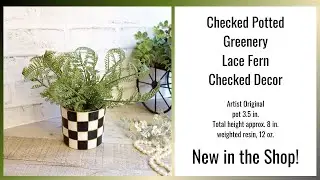 Designer Home 2025 Home Inspiration Custom Checked Potted Greenery Decor Lace Fern