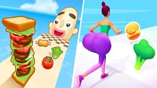 Sandwich Runner 🆚 Twerk Race 3d🌻🧿🌺New Levels Walkthrough Gameplay MC23