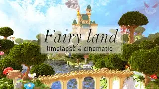I built an EPIC Minecraft Fairy Land with a Fantasy Castle - Commentated Timelapse