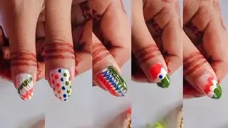 Independence day 🇮🇳 nailart design 💅 at home 🏠 for biggners #subscribe #trending #naildesign #viral 