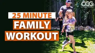 FAMILY WORKOUT!  25 minute workout for kids and parents | Outdoor Gym Guy