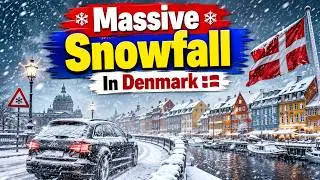 Massive Snowfall in Denmark 🇩🇰 | Extreme Winter Storm Driving in Copenhagen ❄️🚗 | Denmark Snow 2026
