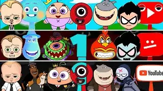 Incredibox Sprunki OC Phase 1 to Phase 3 Emoji 58, Soul (Disney Movie), Mr. Shark (The Bad Guys 2)