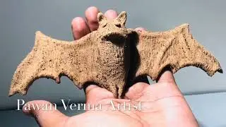 How to make Clay bat 🦇 || Clay ideas || Timelapse