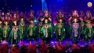 Kantara Brahmakalasha Dance | Pure Power on Stage 🕉️ | PU Girls | Kalavaibhava 2025