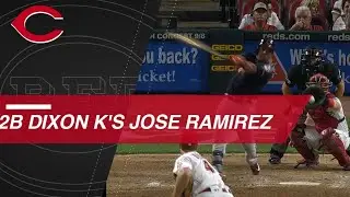 Second baseman Brandon Dixon strikes out Jose Ramirez on 3 pitches