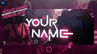 SQUID GAME Gaming Banner/Header TEMPLATE Photoshop - Speed Art +FreeDownload