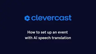 How to set up an event with AI speech translation